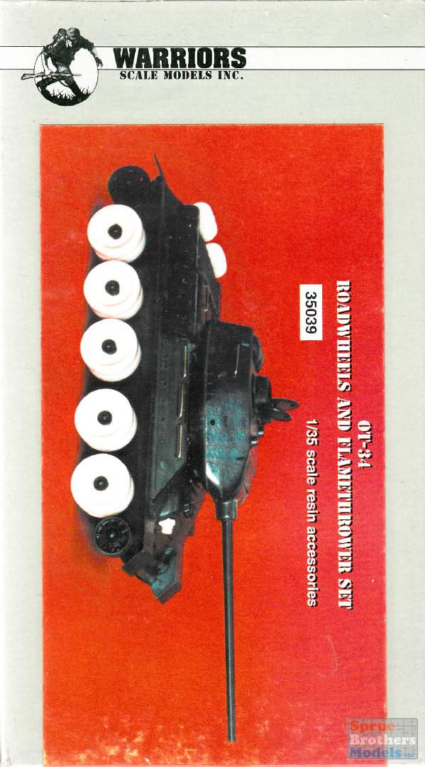 WAR35039 1:35 Warriors OT-34 Roadwheels & Flamethrower Set - Sprue