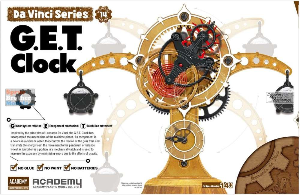 ACA18185 Academy Da Vinci Series: G.E.T. Clock - Sprue Brothers