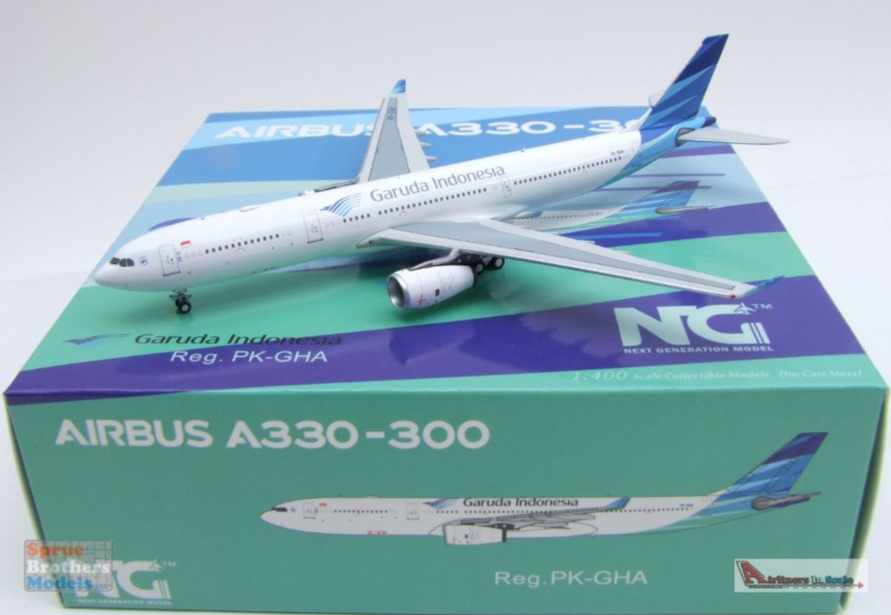 NGM62018 1:400 NG Model Garuda Indonesia Airbus A330-300 Reg #PK-GHA  (pre-painted/pre-built)