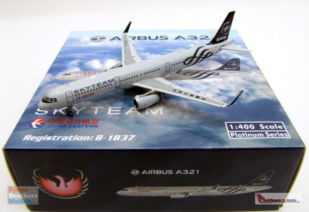 PHX11660 1:400 Phoenix Model China Eastern Airbus A321 Reg #B-1837