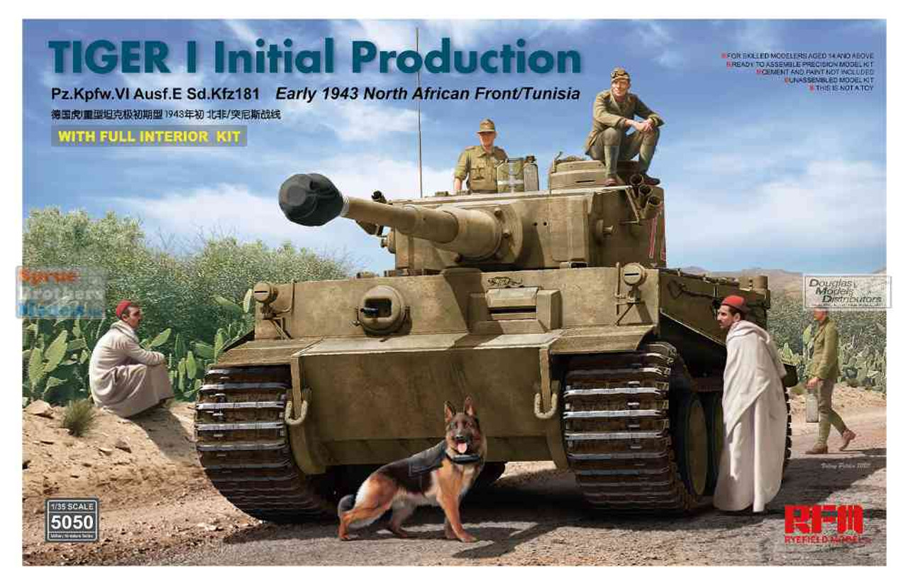 1/35 Scale WWII Tiger I Germany Heavy Tank Initial Production Model Kit Set