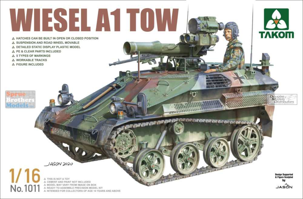 TAKOM WIESEL A1 TOW 1/16 ウィーゼルA1 TAK01011 1:16 Takom Wiesel A1 TOW - Sprue Brothers Models LLC