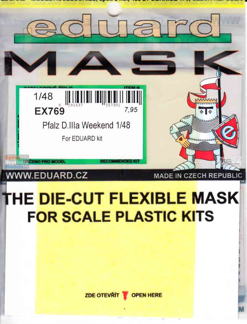 EDUEX769 1:48 Eduard Mask -Pfalz D.IIIa Weekend (EDU kit) - Sprue