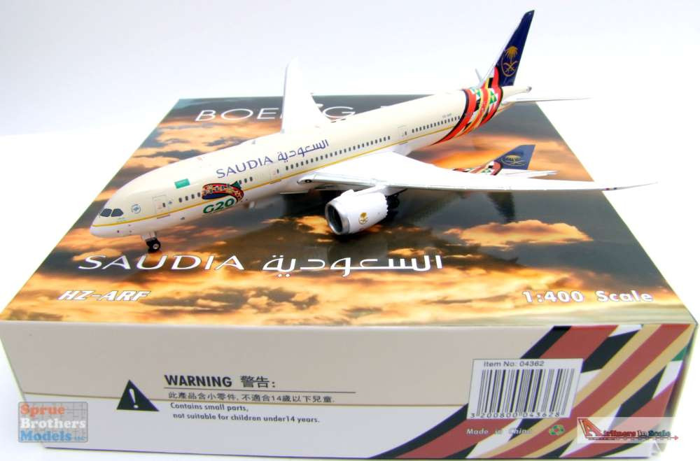 PHX04362 1:400 Phoenix Model Saudia Boeing 787-9 Reg #HZ-ARF 'G20