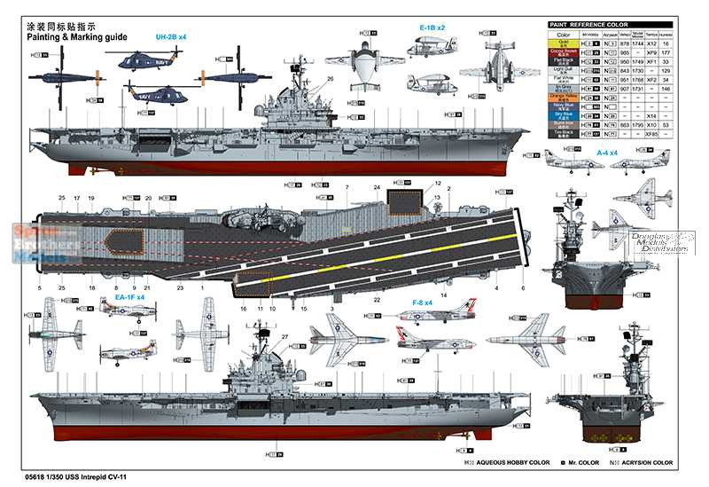 TRP05618 1:350 Trumpeter USS Intrepid CV-11 - Sprue Brothers