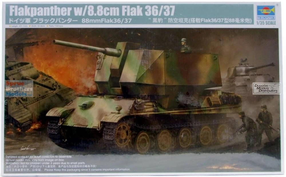 Trumpeter 09532 - Flakpanther avec 8,8 cm - Échelle 1/35 - Kit de Trumpeter 09532 - Flakpanther avec 8,8 cm - Échelle 1/35 - Kit de