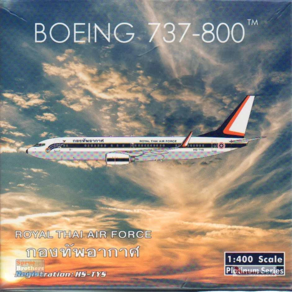 PHX11672 1:400 Phoenix Model Royal Thai Air Force B737-800(W) Reg #HS ...