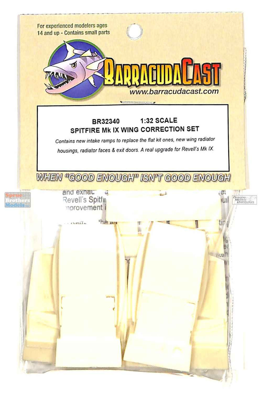 BARBR32340 1:32 BarracudaCast Spitfire Mk.IX Wing Correction (REV