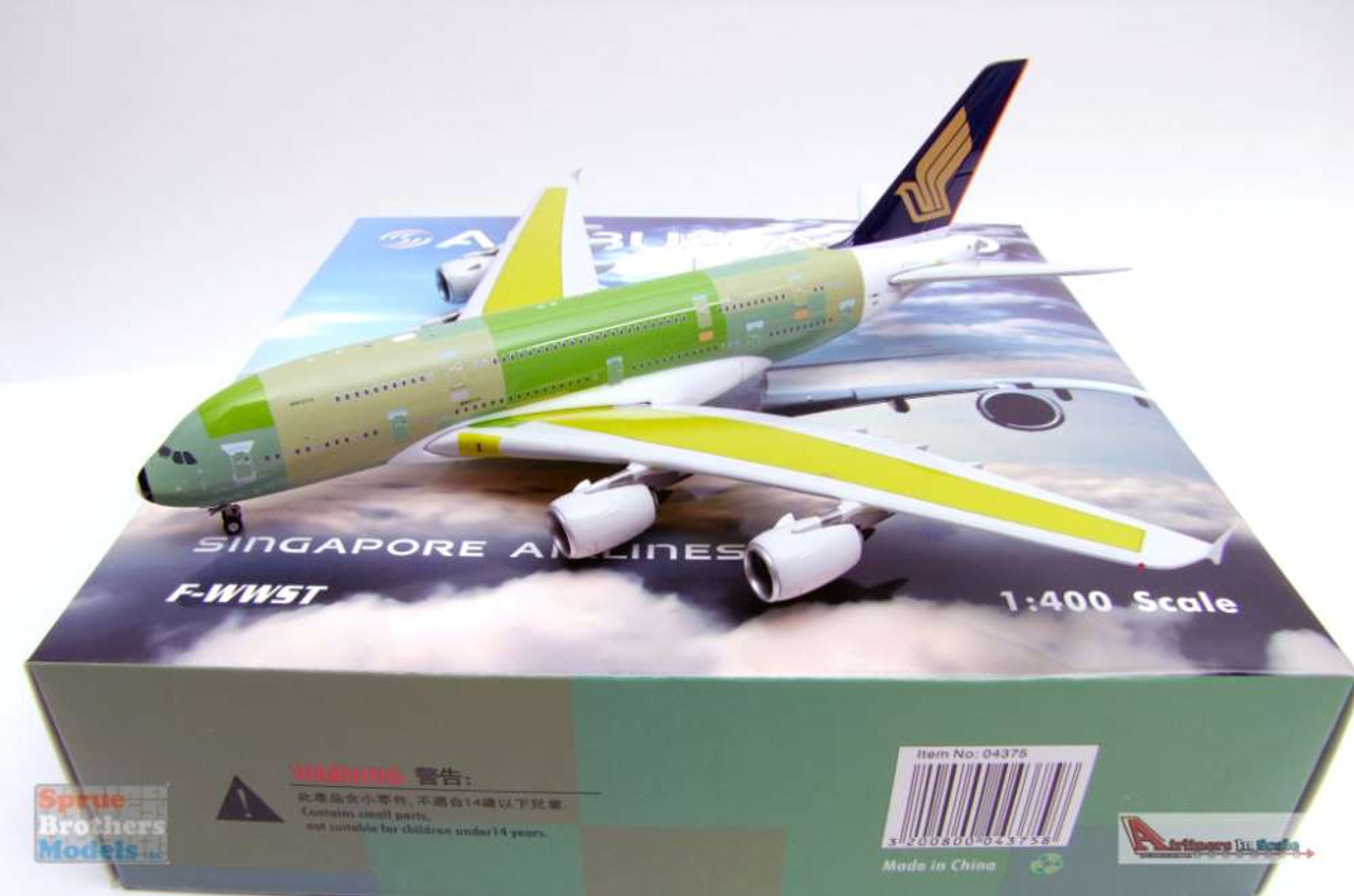 PHX04375 1:400 Phoenix Model Singapore Airlines Airbus A380 Reg #F