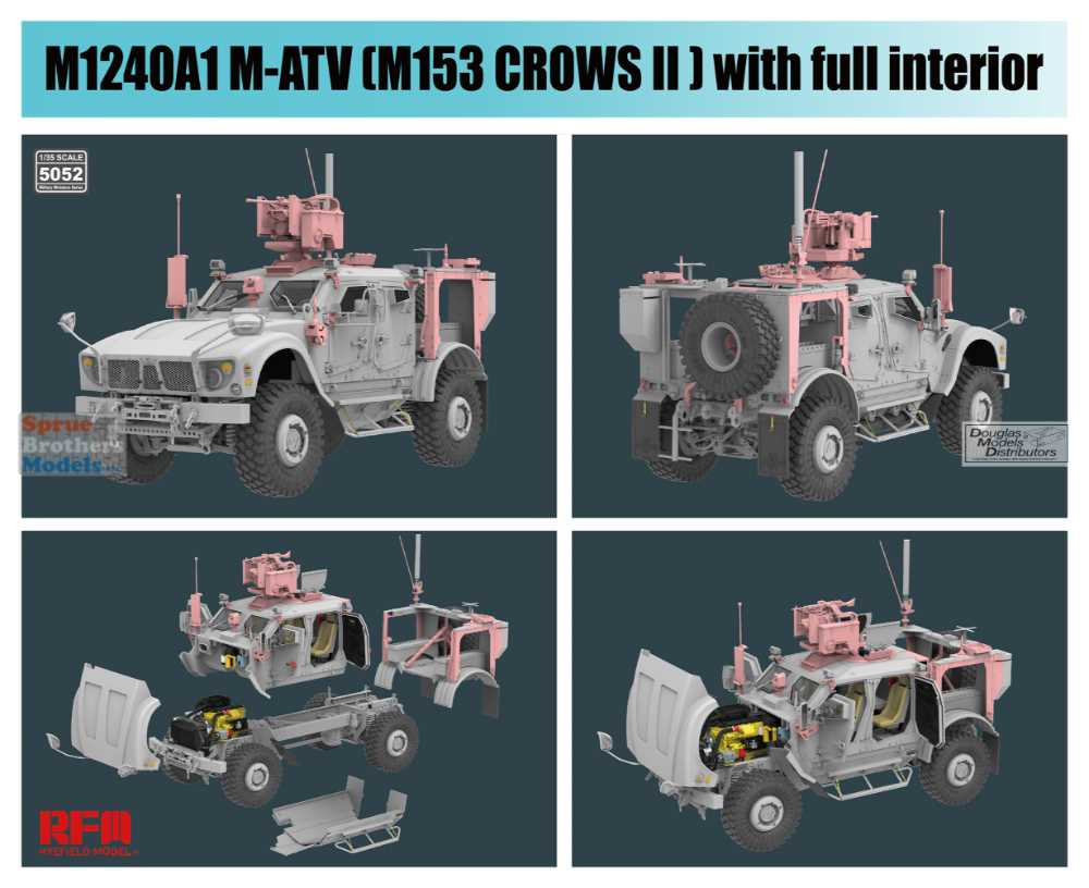 RFMRM5052 1:35 Rye Field Model M1240A1 M-ATV M153 CROWS II with