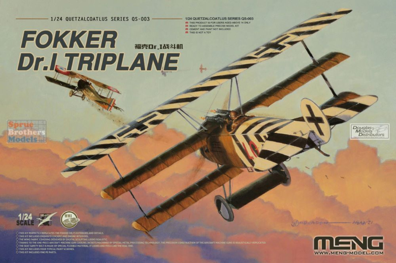 1/24 meng model フォッカー Dr.I 戦闘機 qs- 003 Fokker Dr.I Triplane - Meng QS-003 | kingshobby.com