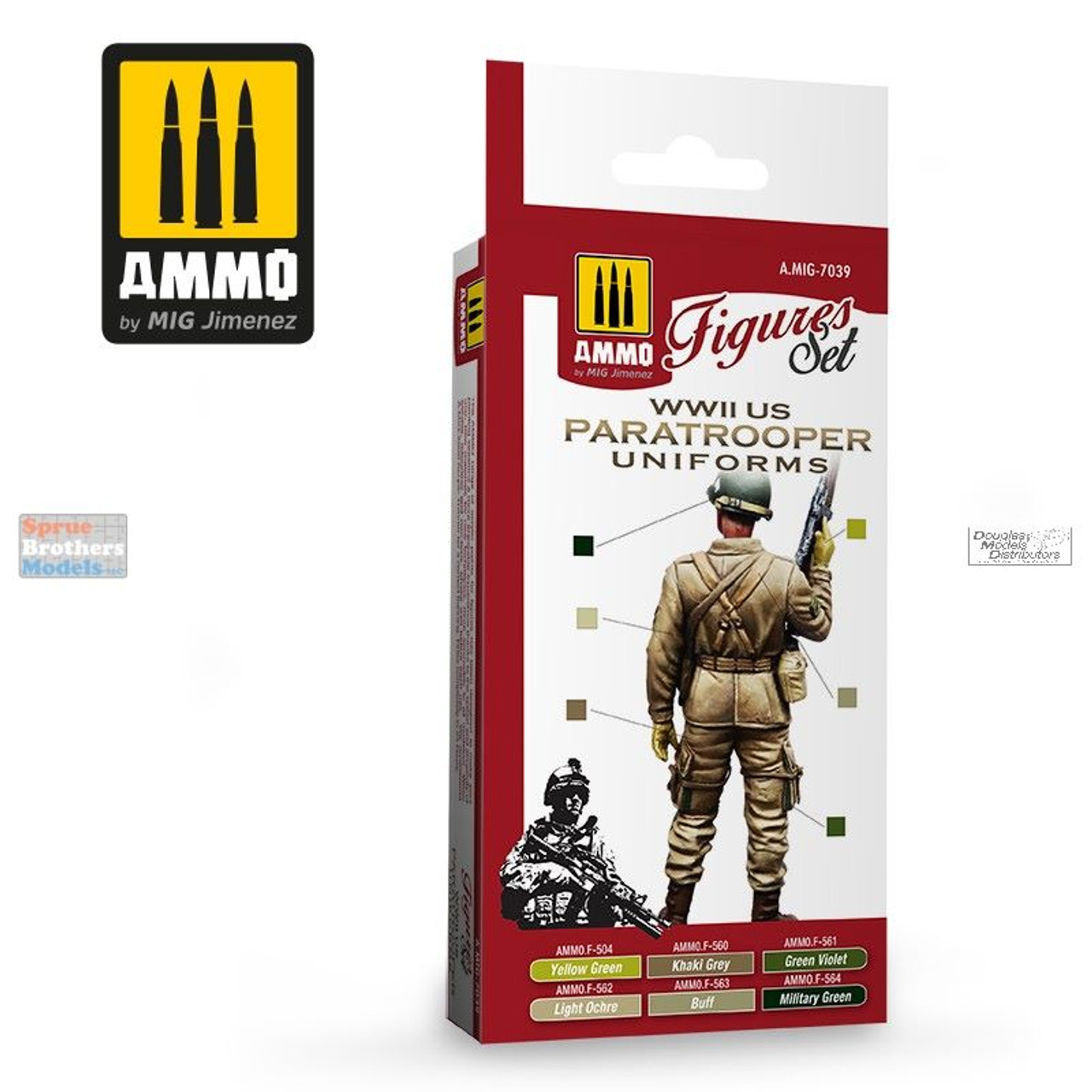 AMM7039 AMMO by Mig Paint Set - WW2 US Paratrooper Uniforms Set