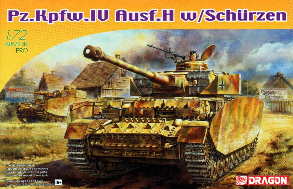 DML7497 1:72 Dragon Panzer Pz.Kpfw.IV Ausf.H with Schurzen - Sprue