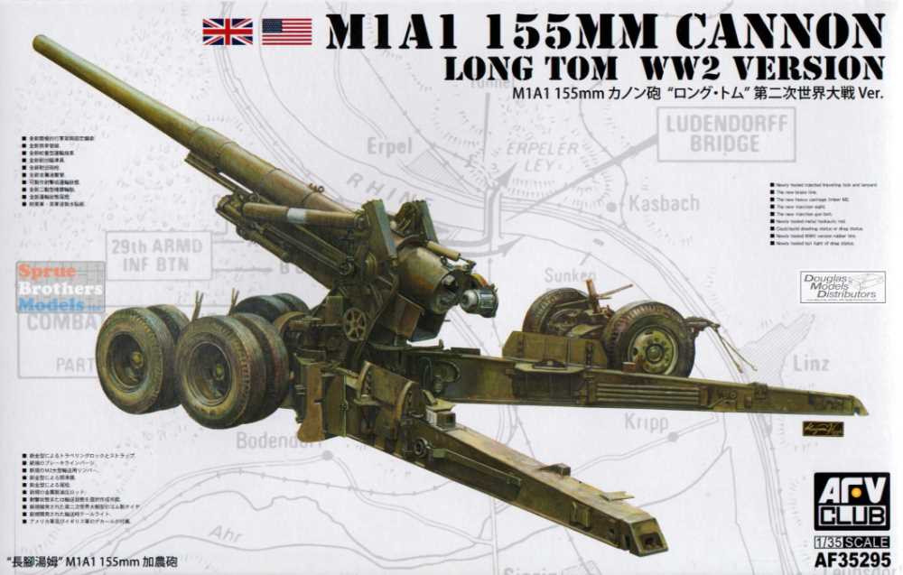AFV35295 1:35 AFV Club M1A1 M59 155mm Cannon Long Tom WW2 Version