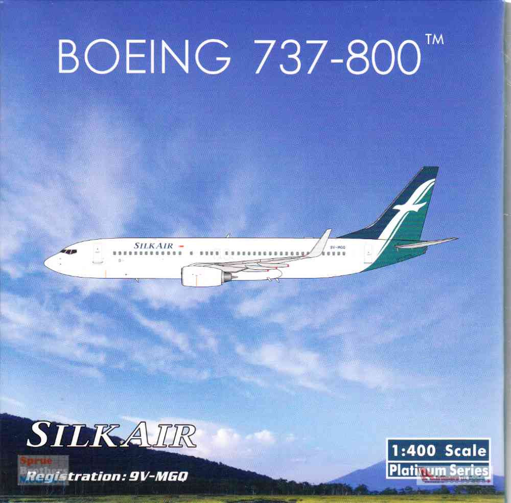 PHX11687 1:400 Phoenix Model Silk Air B737-800(W) Reg #9V-MGO (pre