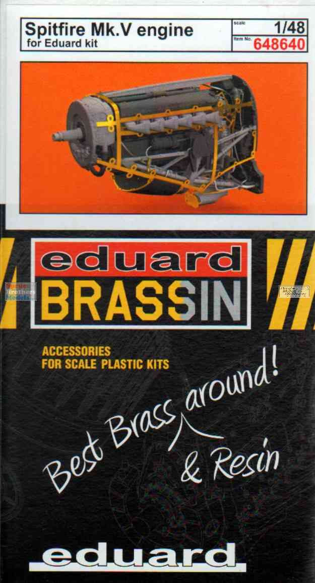 EDU648640 1:48 Eduard Brassin Spitfire Mk.V Engine Set (EDU kit
