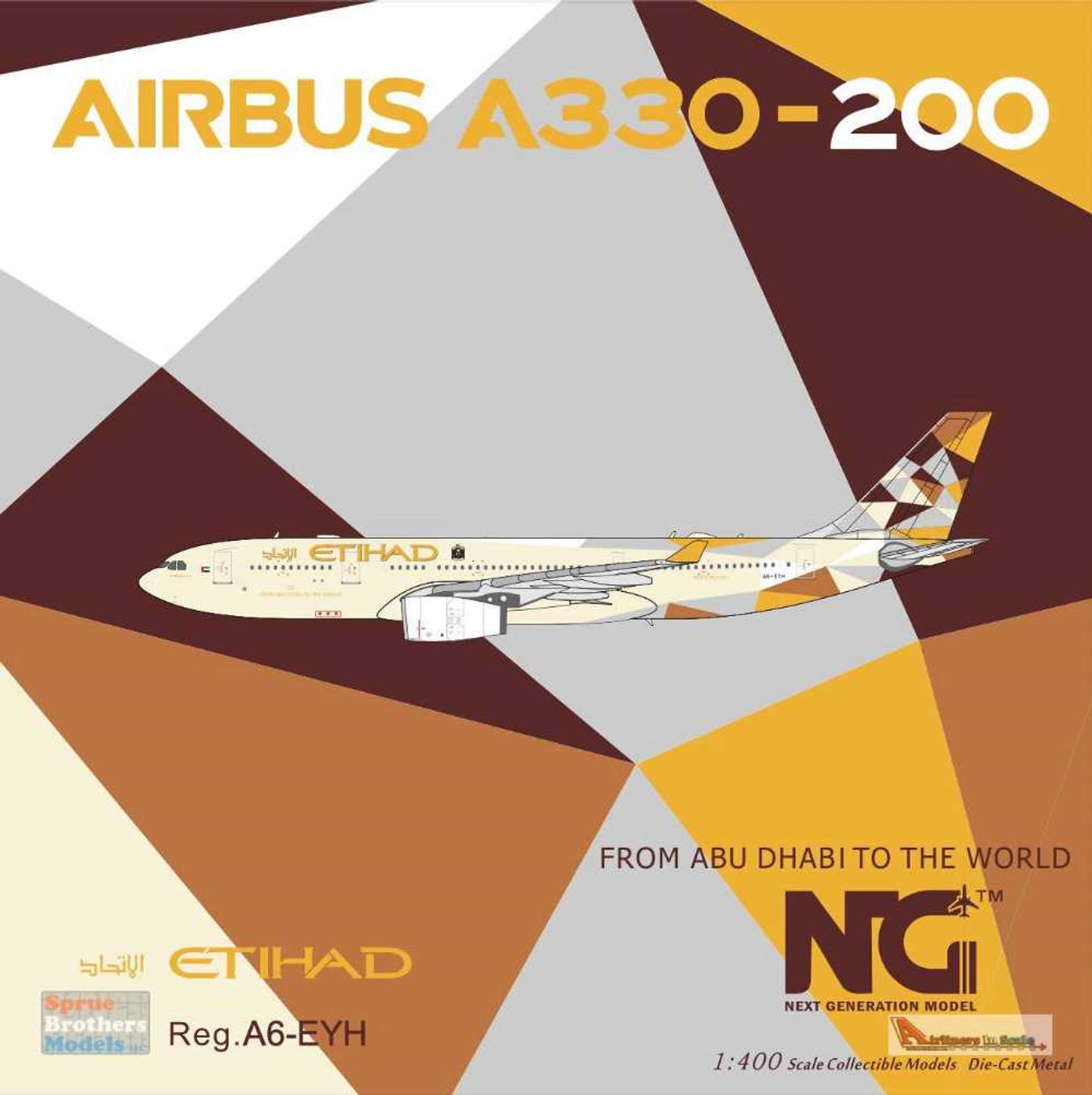 NGM61027 1:400 NG Model Etihad Airbus A330-200 Reg #A6-EYH  (pre-painted/pre-built)