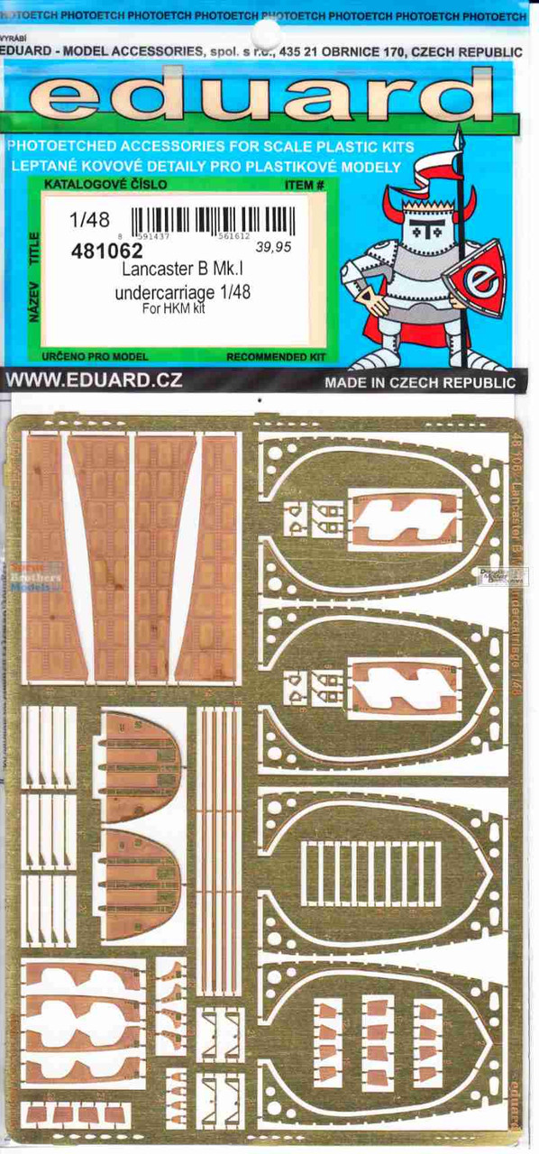 Set De Détaillage Eduard JX225 1:32 - Pour Maquette Lancaster B Mk.I HKM - Accessoires Photodécoupe Et Résine