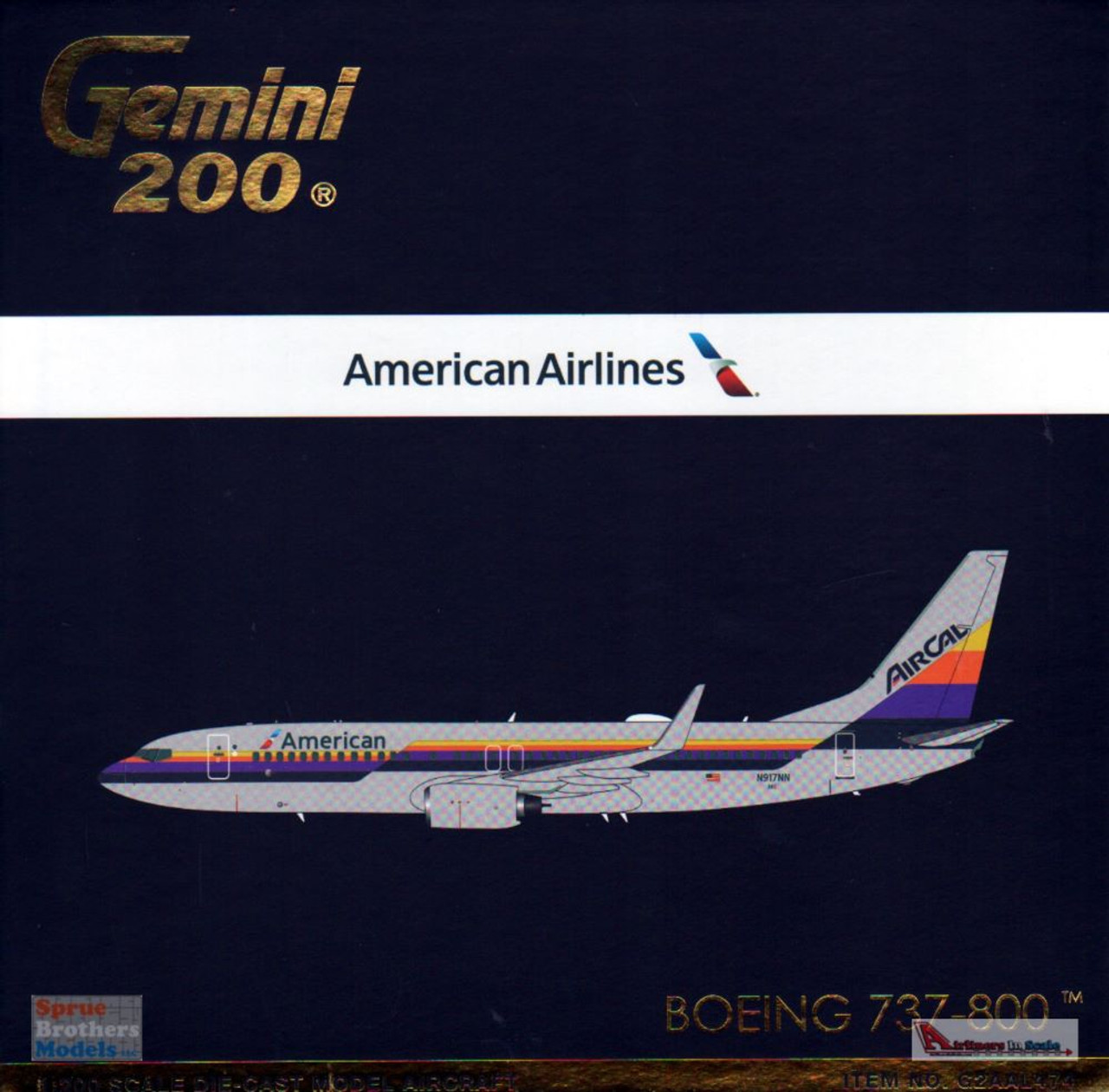 GEMG20474 1:200 Gemini Jets American Airlines Boeing 737-800 Reg