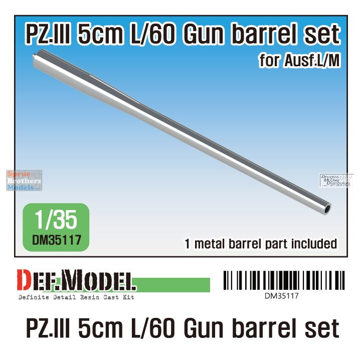 Defdm 1 35 Def Model Panzer Iii Ausf L M 5cm L60 Gun Barrel Sprue Brothers Models Llc