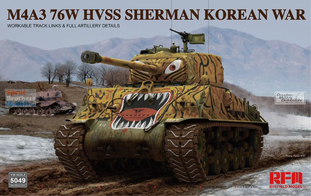戦車モデル M4A3 SHERMAN 1:16 RFMRM5049 1:35 Rye Field Model M4A3(76)W HVSS Sherman Korean War