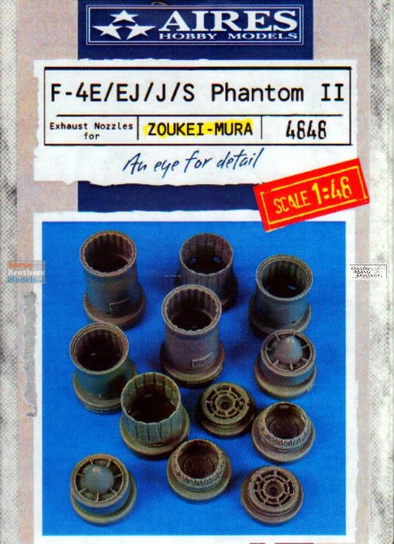 ARS4848 1:48 Aires F-4E F-4EJ F-4J F-4S Phantom II Exhaust Nozzle