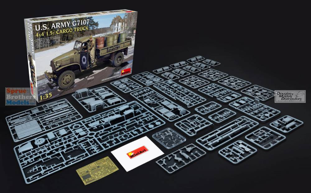 MIA35380 1:35 Miniart US Army G7107 4x4 1.5T Cargo Truck - Sprue