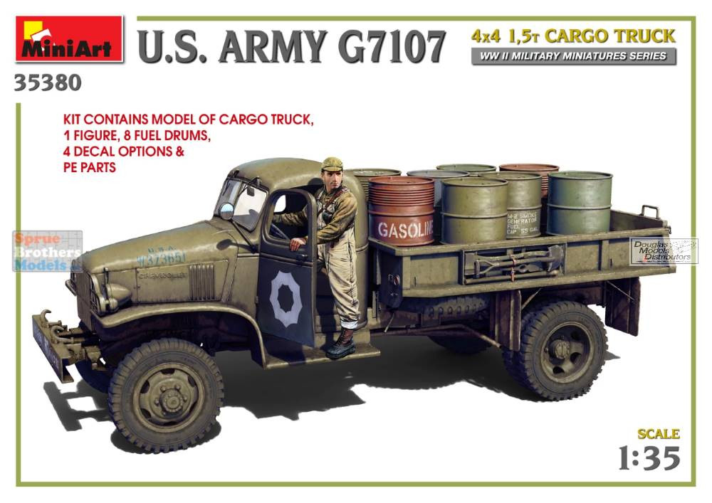 MIA35380 1:35 Miniart US Army G7107 4x4 1.5T Cargo Truck - Sprue