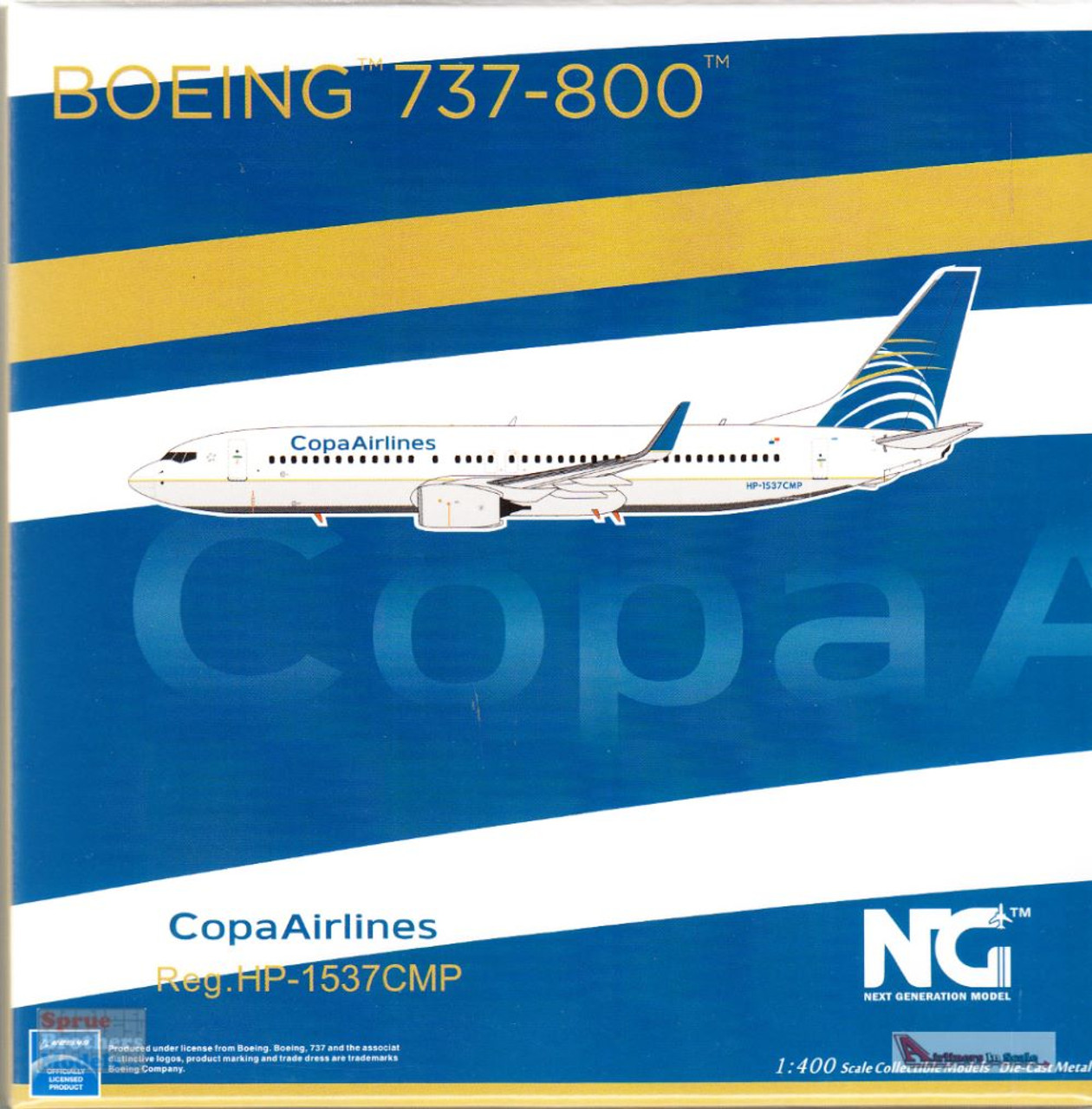  NGM58107 1:400 NG Model Copa Airlines B737-800(W) Reg  #HP-1537CMP (pre-Painted/pre-Built) : Arts, Crafts & Sewing