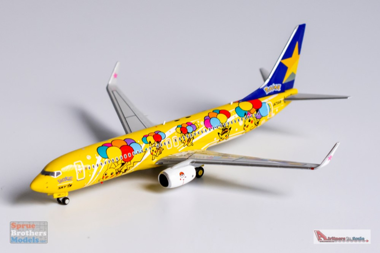 NGM58111 1:400 NG Model Skymark B737-800(W) Reg #JA73AB Pokemon  (pre-painted/pre-built)