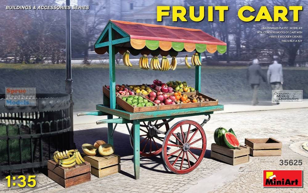 MIA35625 1:35 Miniart Fruit Cart - Sprue Brothers Models LLC