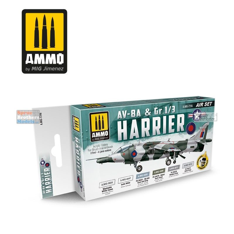 AMM7246 AMMO by Mig Paint Set - AV-8A Harrier & Harrier Gr.1/3