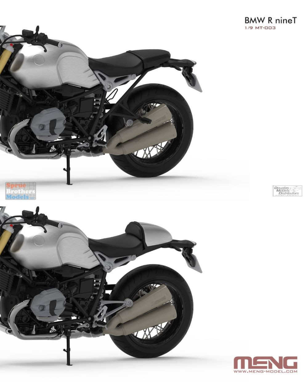 MNGMT003 1:9 Meng BMW R nineT Motorcycle - Sprue Brothers Models LLC