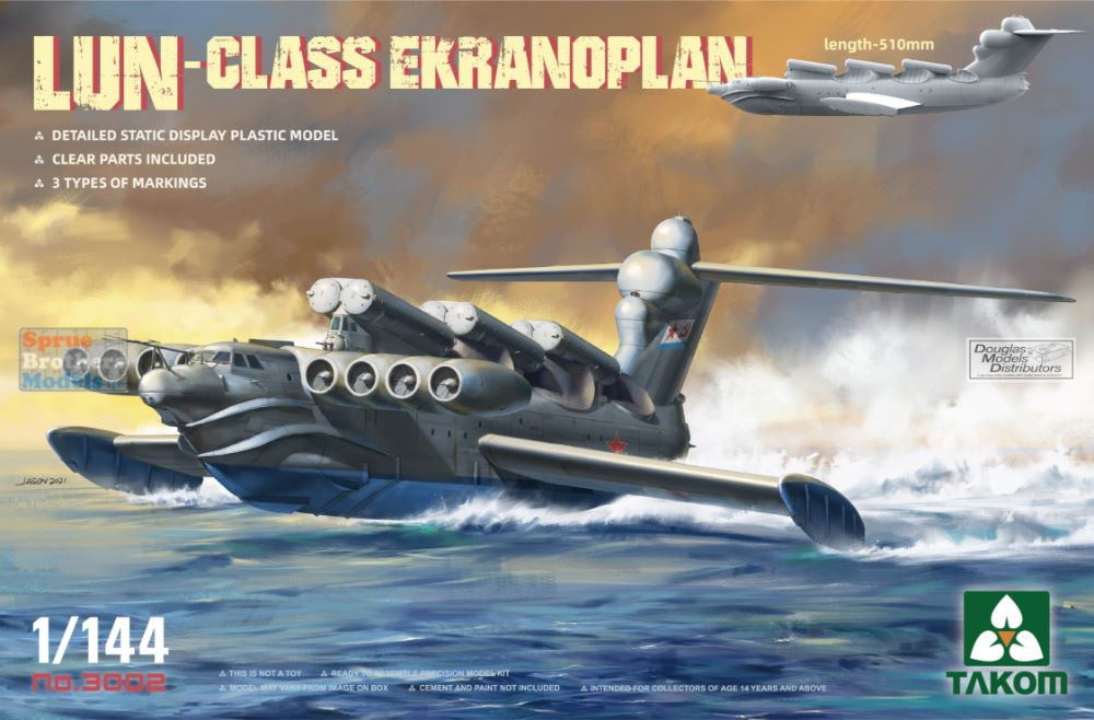 TAK03002 1:144 Takom Lun Class Ekranoplan - Sprue Brothers Models LLC