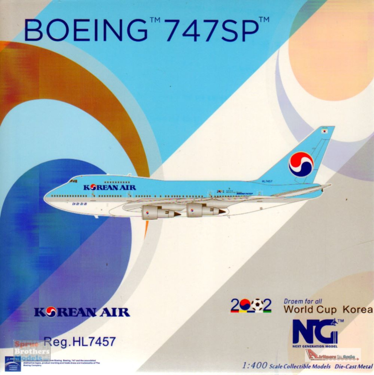 NGM07017 1:400 NG Model Korean Air B747SP Reg #HL7457  (pre-painted/pre-built)