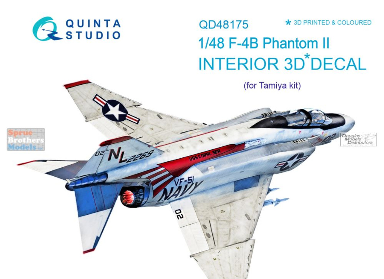 QTSQD48175 1:48 Quinta Studio Interior 3D Decal - F-4B Phantom II (TAM kit)