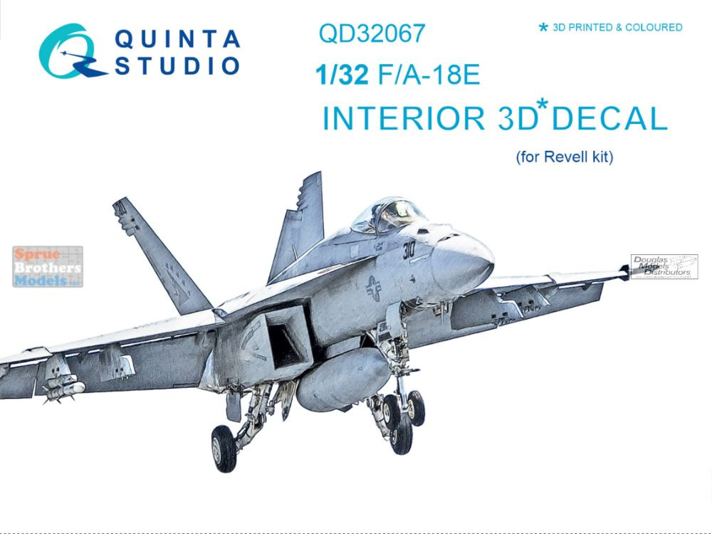 QTSQD32067 1:32 Quinta Studio Interior 3D Decal - F-18E Super