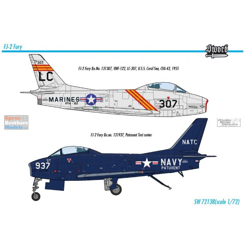 SWD72138 1:72 Sword FJ-2 Fury - Sprue Brothers Models LLC