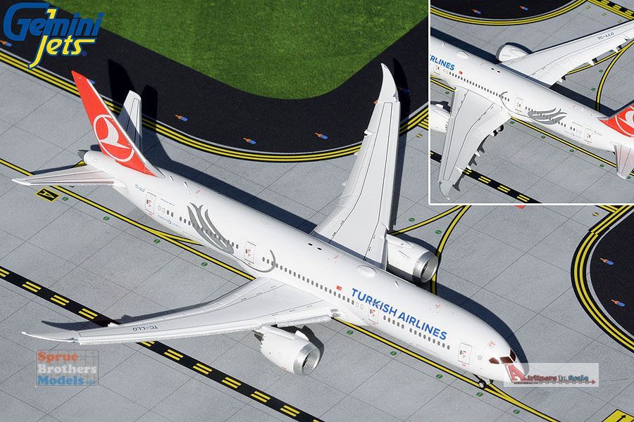 GEMGJ2018F 1:400 Gemini Jets Turkish Airlines Boeing 787-9 Reg #TC