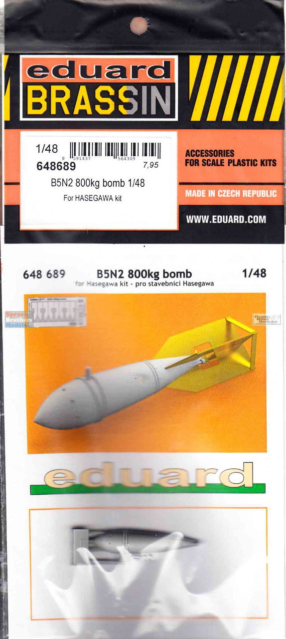 EDU648689 1:48 Eduard Brassin B5N2 Kate 800kg Bomb - Sprue