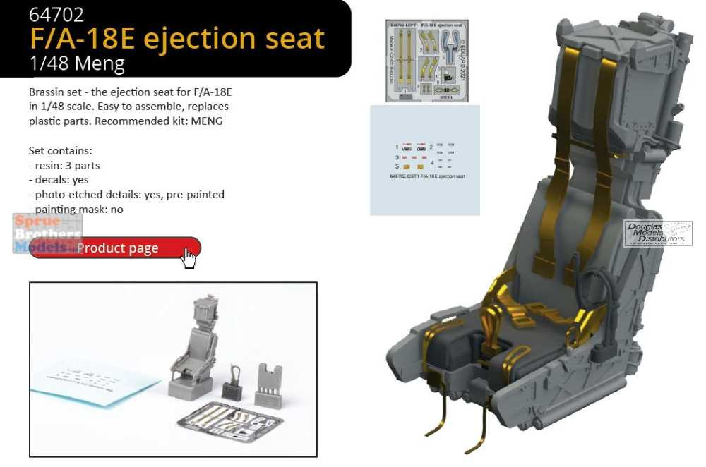 EDU648702 1:48 Eduard Brassin F-18E Super Hornet Ejection Seat