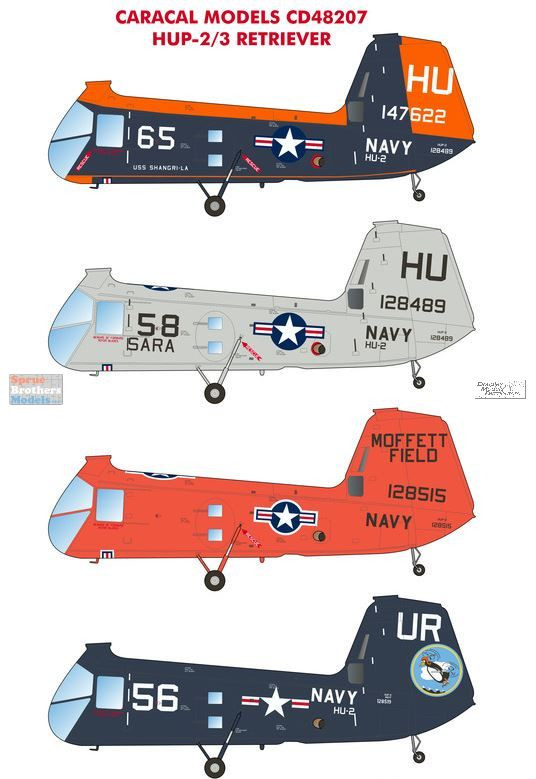 CARCD48207 1:48 Caracal Models Decals - HUP-2 Retriever - Sprue