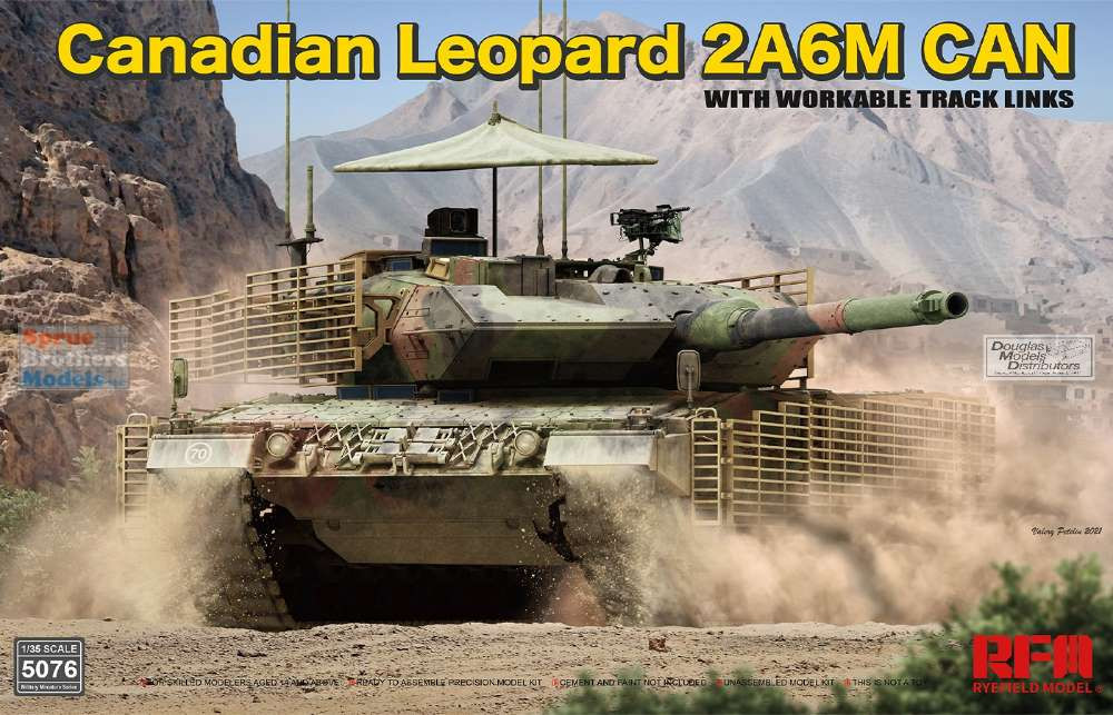 RFMRM5076 1:35 Rye Field Model Canadian Leopard 2A6M CAN - Sprue