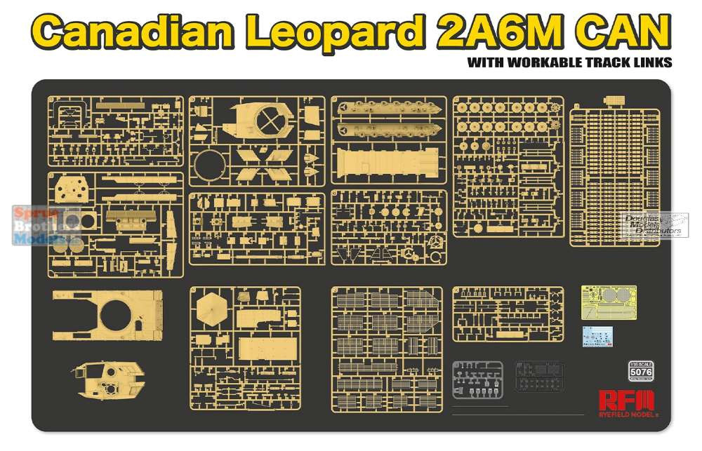 RFMRM5076 1:35 Rye Field Model Canadian Leopard 2A6M CAN - Sprue