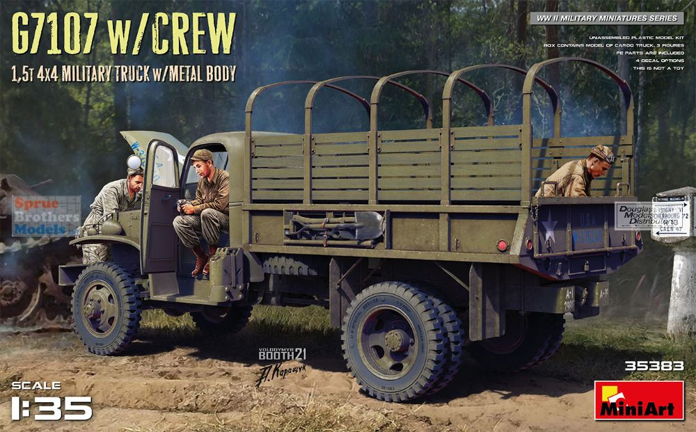 MIA35383 1:35 Miniart G7107 4x4 1.5T Cargo Truck with Metal Body