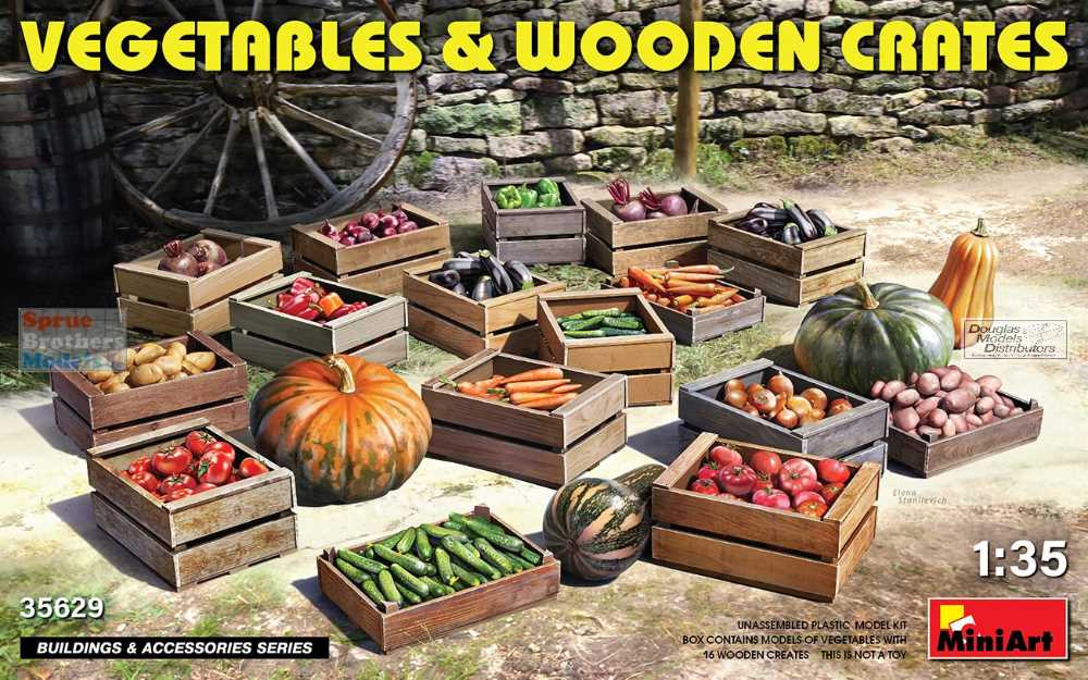 MIA35629 1:35 Miniart Vegetables & Wooden Crates - Sprue Brothers