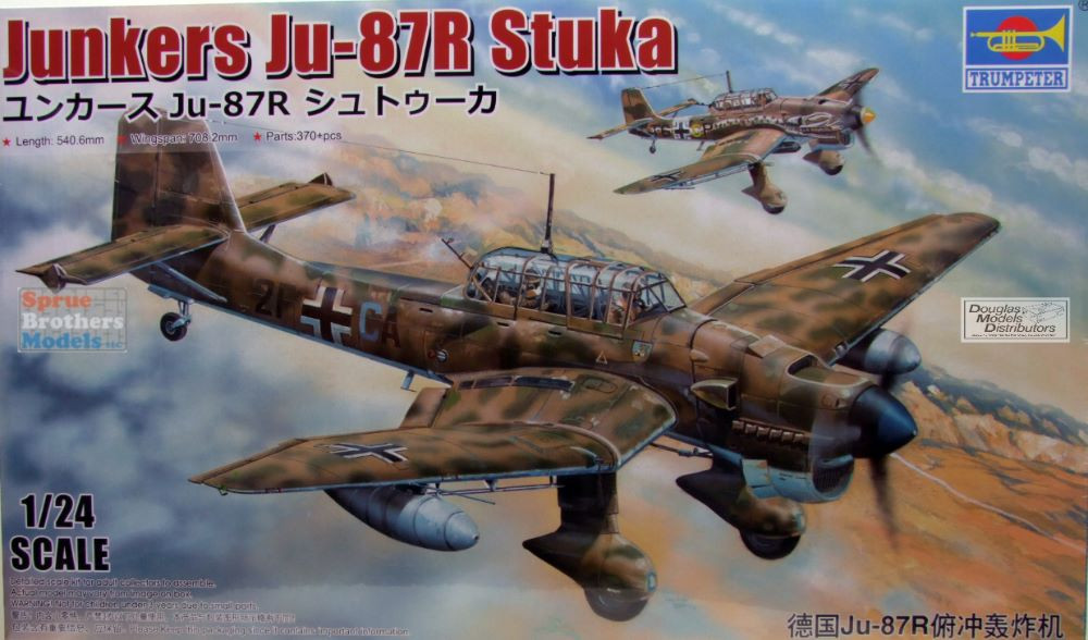 TRP02423 1:24 Trumpeter Junkers Ju-87R Stuka - Sprue Brothers