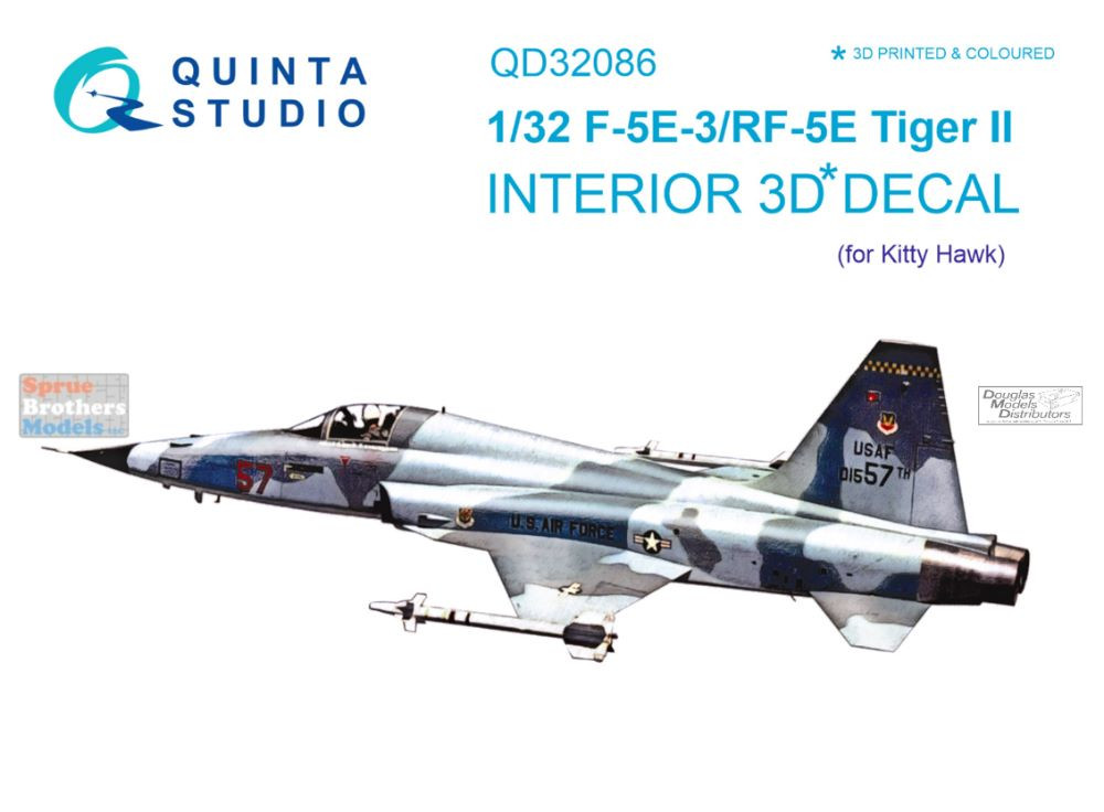 QTSQD32086 1:32 Quinta Studio Interior 3D Decal - F-5E-3 RF-5E