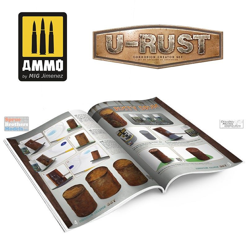 AMMO MIG 7460U-RUST (ユーラスト) 錆生成セット AMM7460 AMMO by Mig U-Rust Corrosion Creator Set - Sprue Brothers