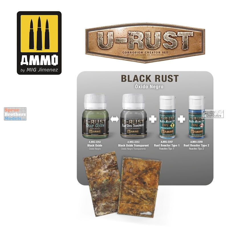 AMM7460 AMMO by Mig U-Rust Corrosion Creator Set - Sprue Brothers